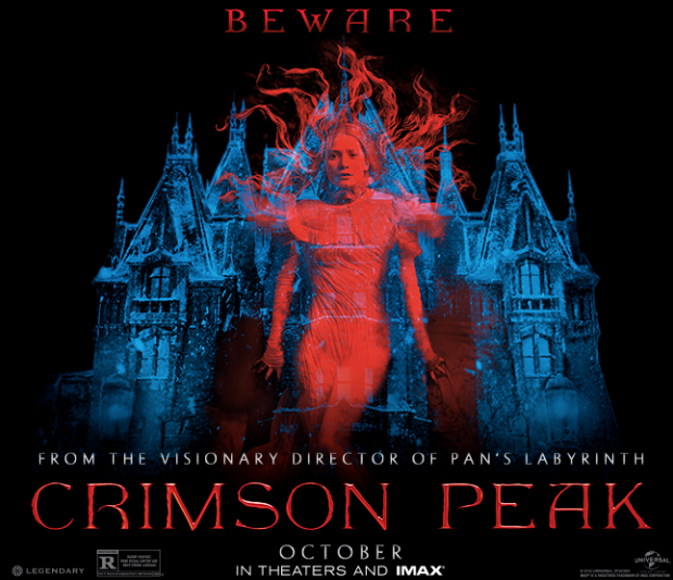 The horror movie Crimson Peak makes up in beautiful sets what it lacks in scariness. 