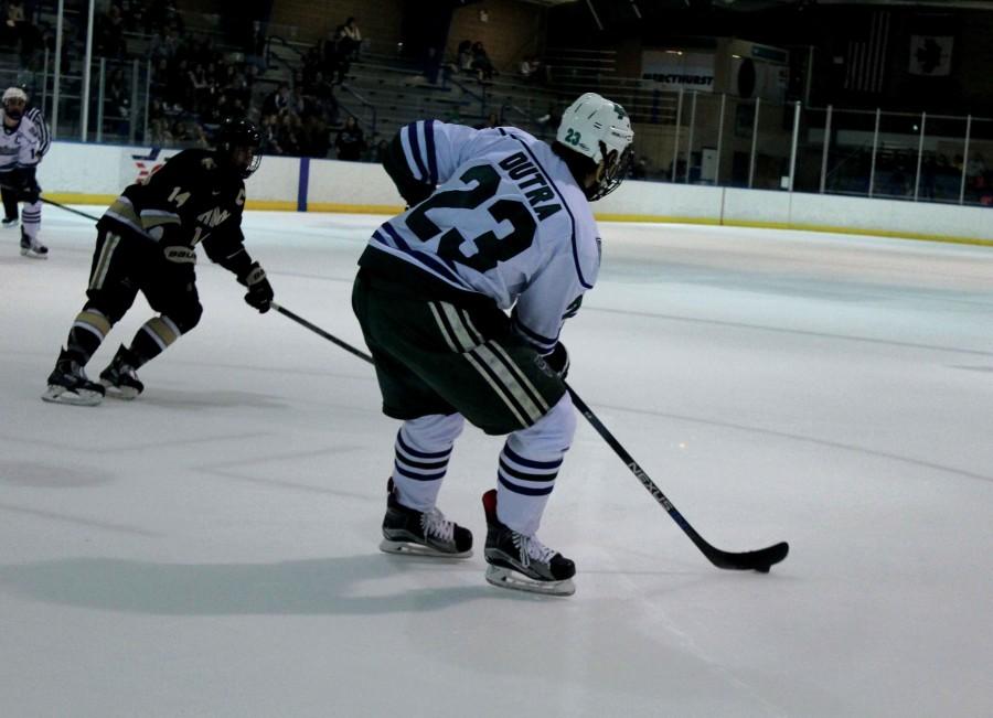 Junior Kyle Dutra (23)  scored into an open net during the Lakers 4-2 win on Friday, Sept. 23 for his first goal of the season. 