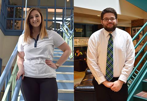 Junior Shannon Holley and sophomore Steven Martz both currently serve on Mercyhurst Student Government. One will become
president of MSG for the 2016-2017 school year.
