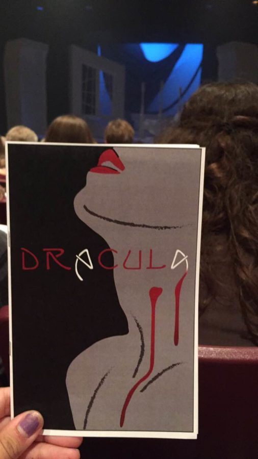 The Dracula playbill that was handed out before the show.