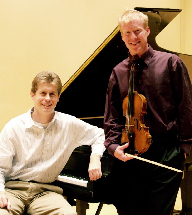 Nathan Hess, D.M.A., left, and Ken Johnston, right, are performing in the Erie Philharmonic’s special event on Oct. 10. 