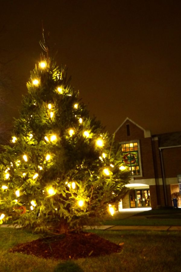 Last year, the campus decided to start a new tradition, lighting a Christmas tree outside.
