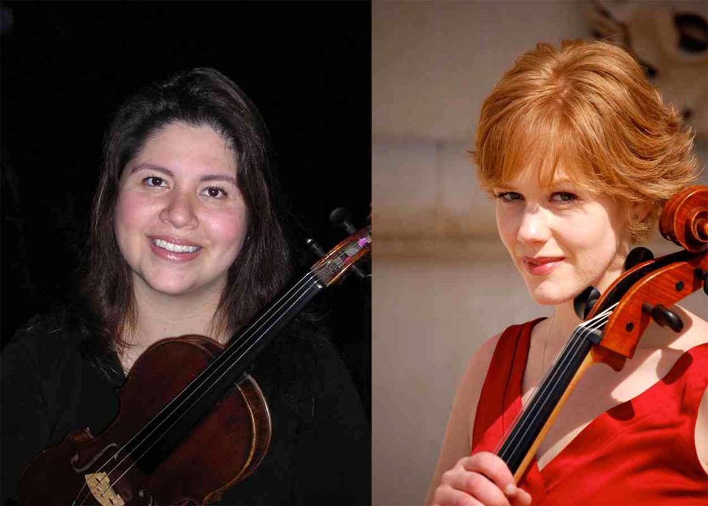 Mary Moser, left and Lisa Brown are the two instructors for the Suzuki school, which was recently added to Mercyhurst’s D’Angelo Department of Music. 