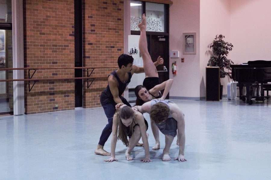 Lucas De Marinis and cast rehearse his choreography for “[   ]ography.”