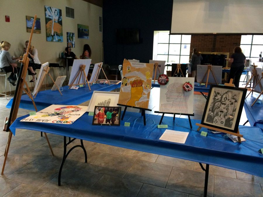 Visitors were encouraged to explore diversity-themed artwork and to connect with student artists at the Mosaic of Life art show, organized by the Cohen Health & Counseling Center and Art Therapy department.