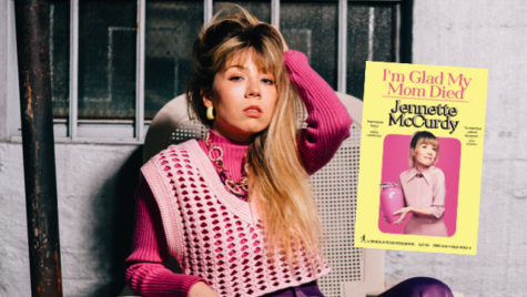 Photo of Jennette McCurdy and her memoir “I’m Glad My Mom Died.” 