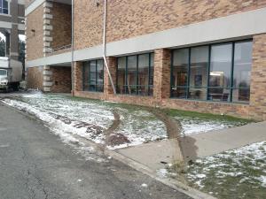Zach Dorsch Photo: Students early Thursday morning were shocked when a car hurtled against the wall of the 24-Hour Lounge at theHammermill Library, mere feet from where they were studying.