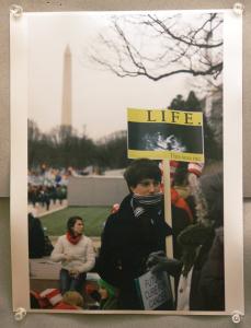 Zach Dorsch photo: James Conley’s photography from the “March for Life” is displayed in Zurn Hall.