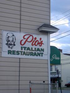 Pio's Italian Restaurant and Pizzeria is a short 10 minute drive from Mercyhurst College