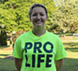 Contributed photo: Erin Hershelman, back on campus after her walk across America.