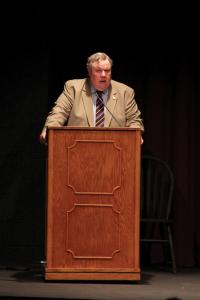 Jill Barrile photo:: Former Congressman Phil English addressed the student audience at Friday’s event.