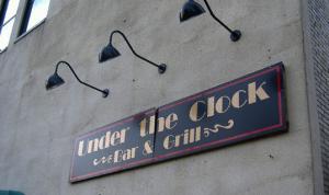 Under the Clock Bar and Grill is located on teh corner of State and West 8 Street, a popular meeting place in Erie.