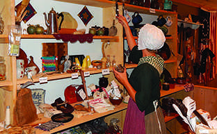 For her internship this summer, senior Rebecca Schratz dressed in period clothing from the 1700’s.