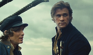 Chris Hemsworth, right, as the lead role Owen Chase. 