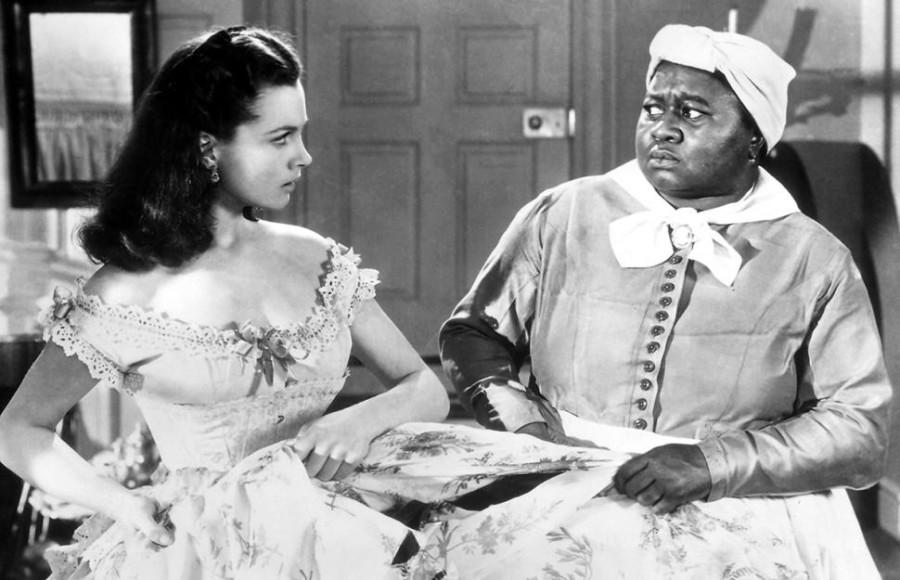 Hattie McDaniel (right) performs as “Mammy” in “Gone with the Wind” alongside Vivien Leigh in 1939. 