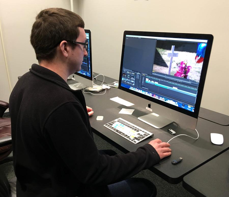 Brent Clapper, senior Communication major working on Let it Begin with Me documentary
