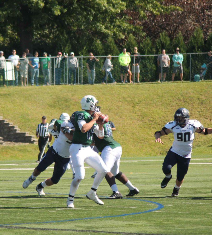 Quarterback Doug Altavilla threw a 19-yard touchdown pass to wide receiver Brad Novak in the fourth quarter, but it was not enough to put Mercyhurst over Clarion. The Lakers lost 35-34.