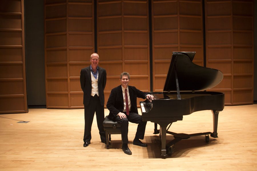On the left is Ken Johnston, the featured violinist, and on the right is Nathan Hess, D.M.A.
