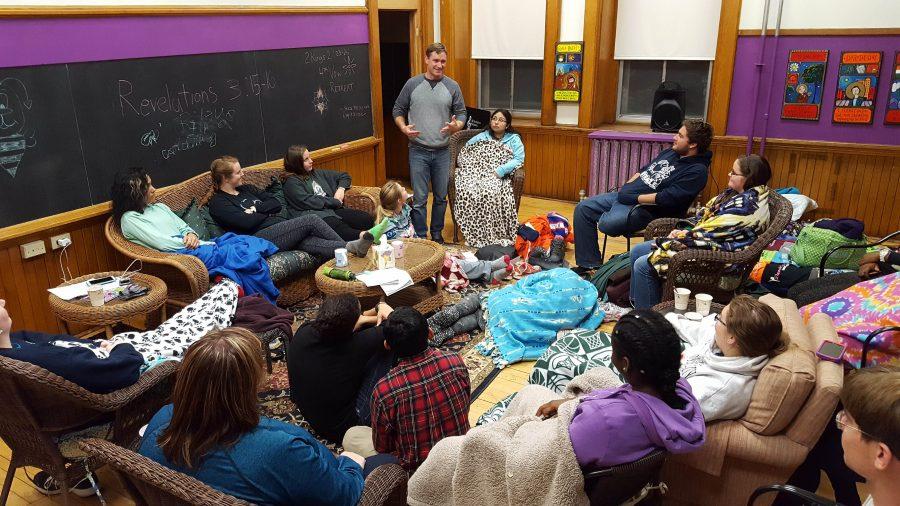 At the Fourth Vow retreat, students reflected with Greg Baker on the events that had transpired earlier that day in the city.