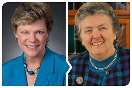 Cokie Roberts (left) and Joan Chittister will speak on April 25.